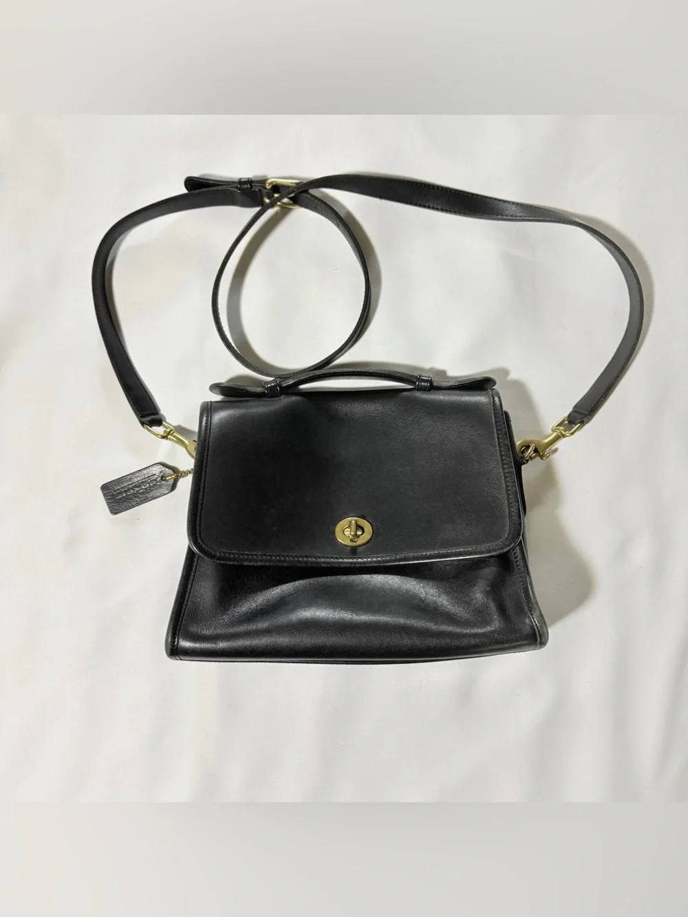 Vintage Coach Court Bag 9870 Black